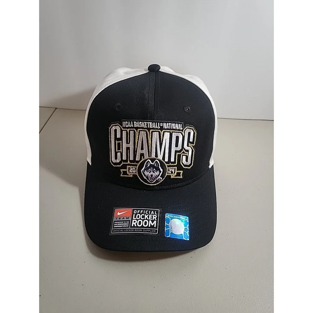 NIKE UConn Huskies 2024 Mens Basketball National Champions Locker Room Hat
